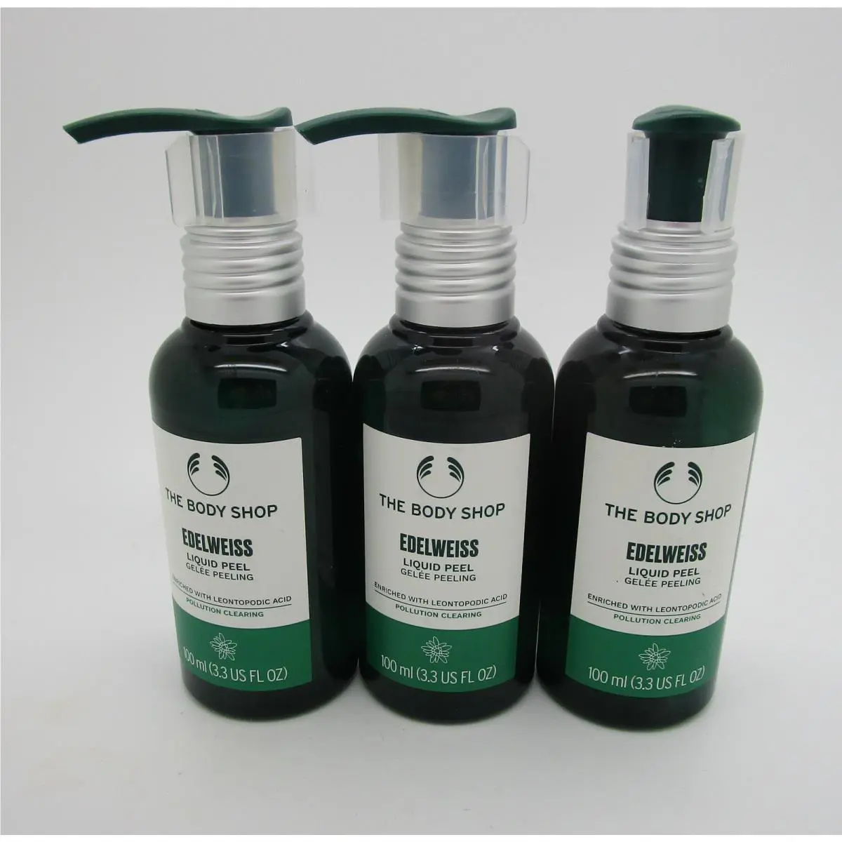 Lot of 3 The Body Shop Edelweiss Liquid Peel - 3.3 oz Each by THE BODY SHOP