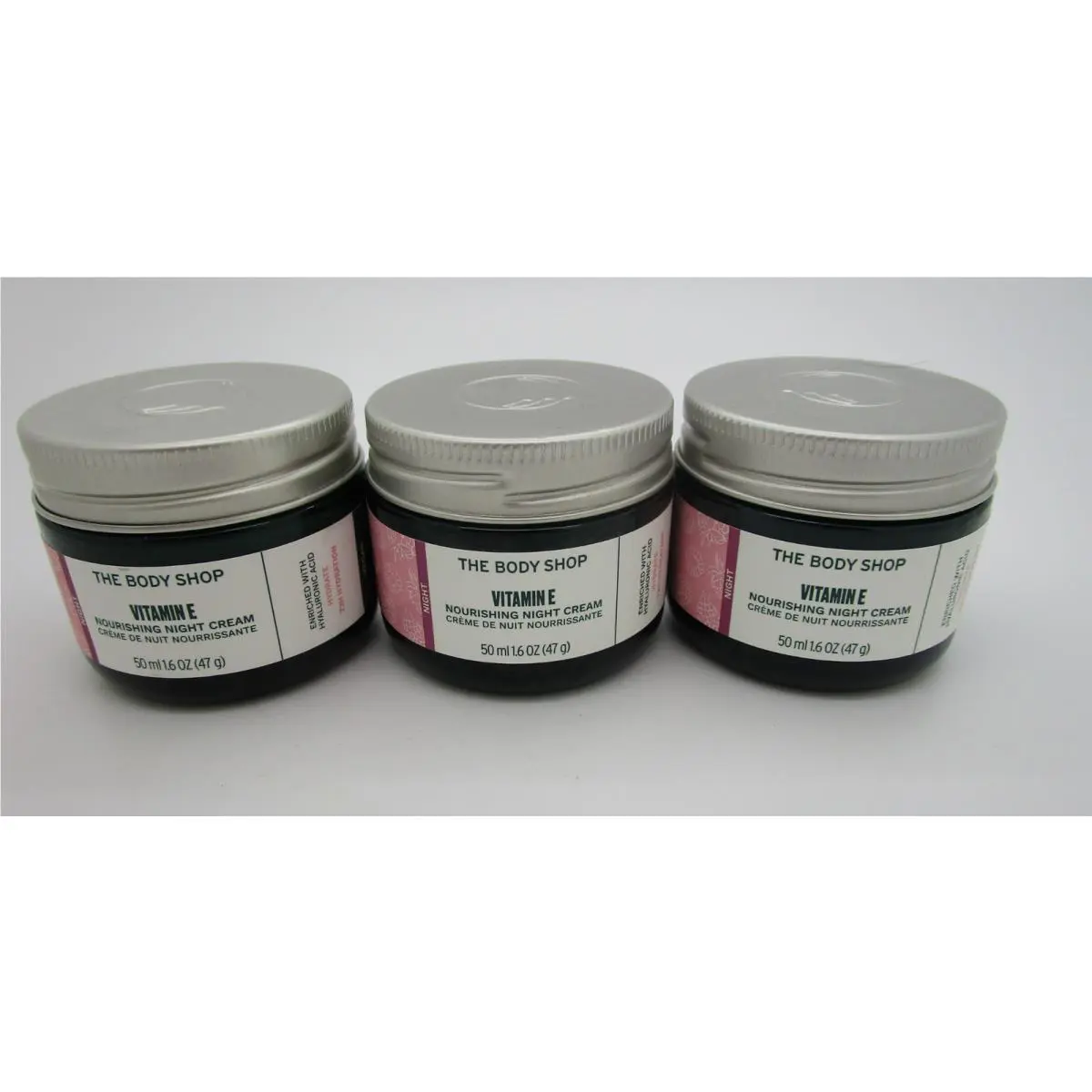 Lot of 3 The Body Shop Vitamin E Nourishing Night Cream - 1.6 oz Each by THE BODY SHOP