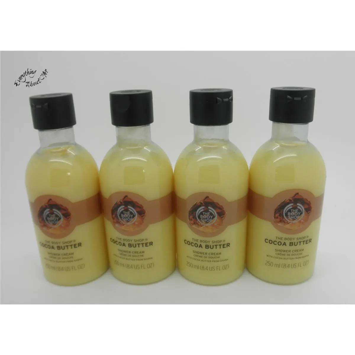 Lot of 4 The Body Shop Cocoa Butter Shower Cream 8.4 Oz. ea by THE BODY SHOP