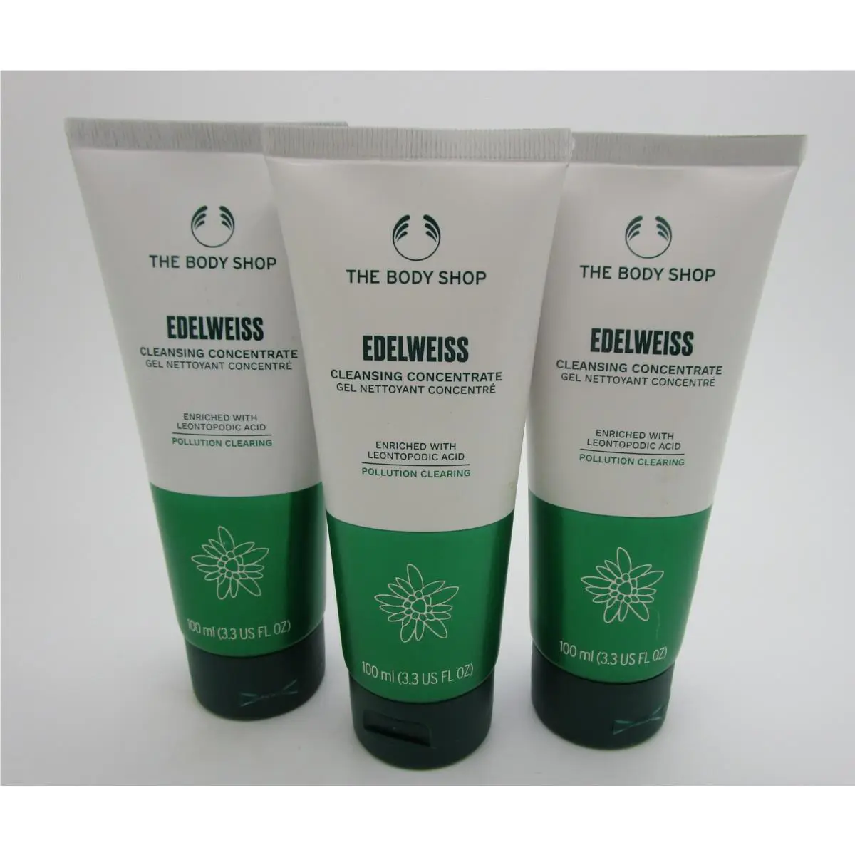 Lot of 3 The Body Shop Edelweiss Cleansing Concentrate - 3.3 oz Each by THE BODY SHOP