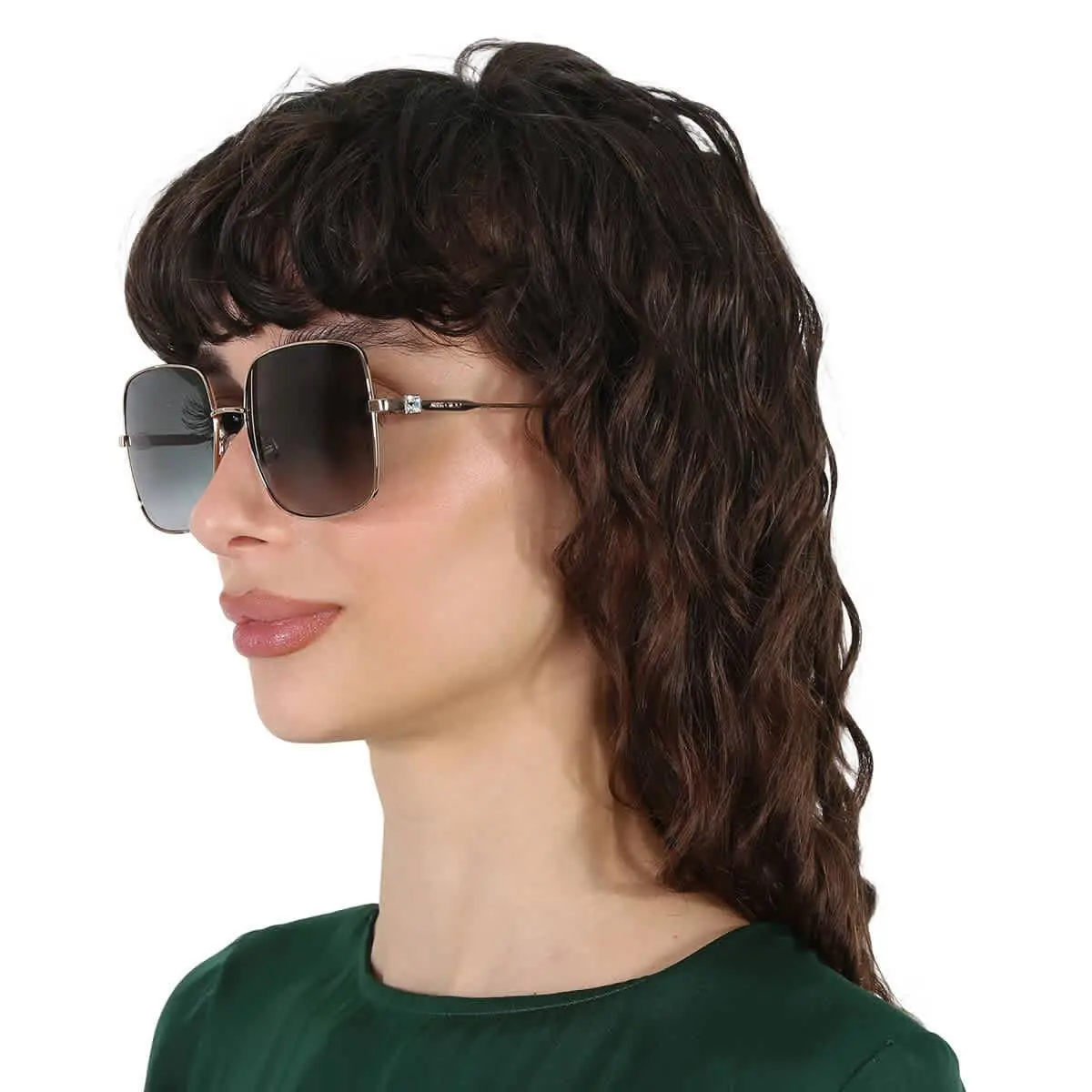 Jimmy Choo Dark Grey Square Ladies Sunglasses Lili/s 02M2/9O 58 Lili/s 02M2/9O