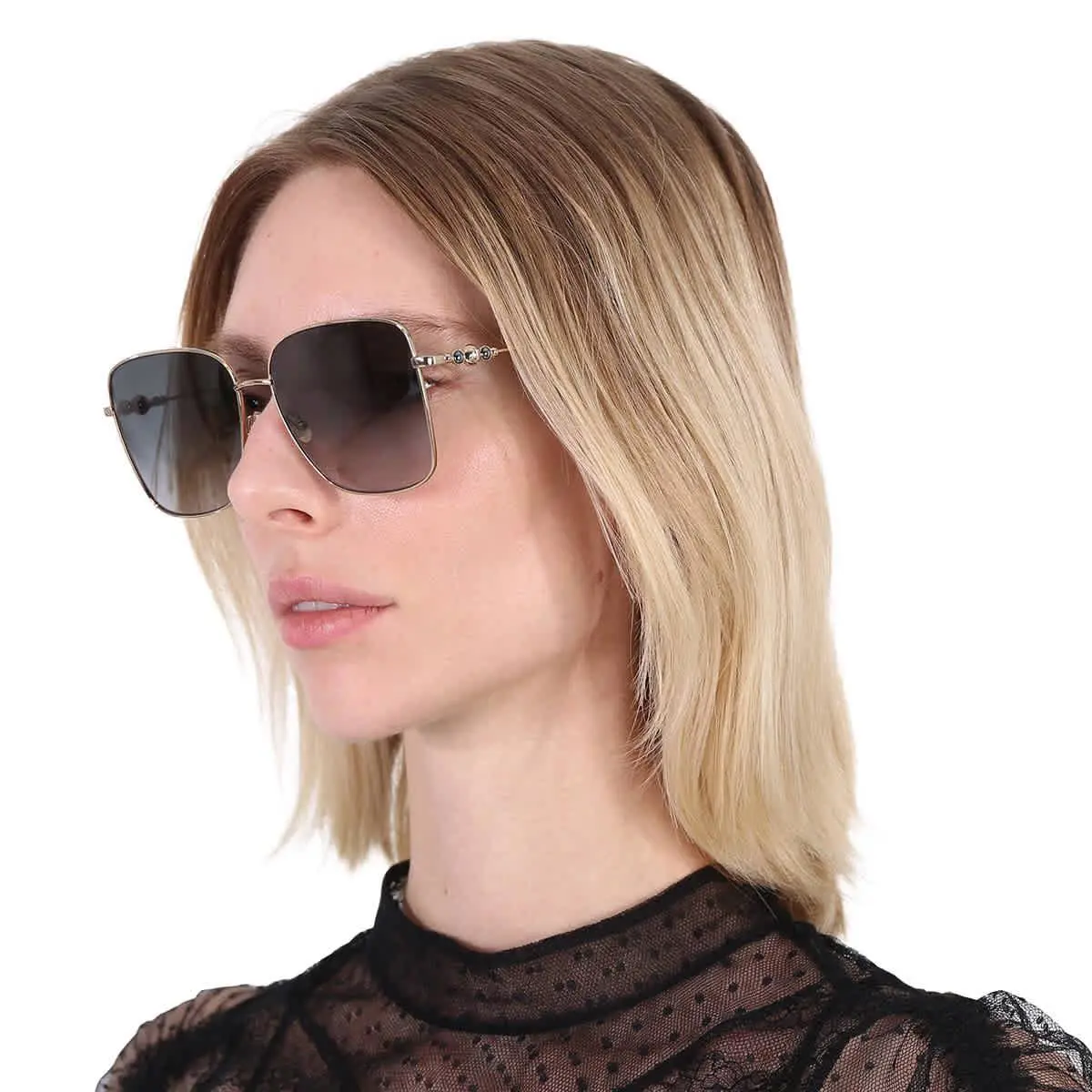 Jimmy Choo Grey Gradient Square Ladies Sunglasses Hester/s 02M2/9O 54