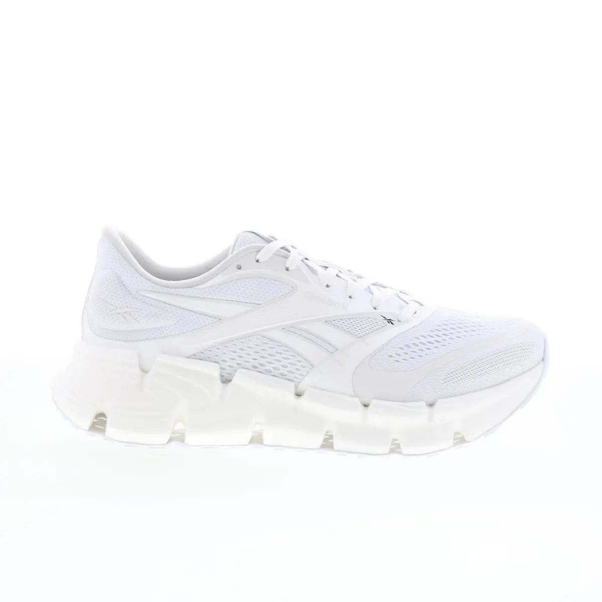 Reebok Floatzig 2 Mens White Canvas Lace Up Athletic Running Shoes - White