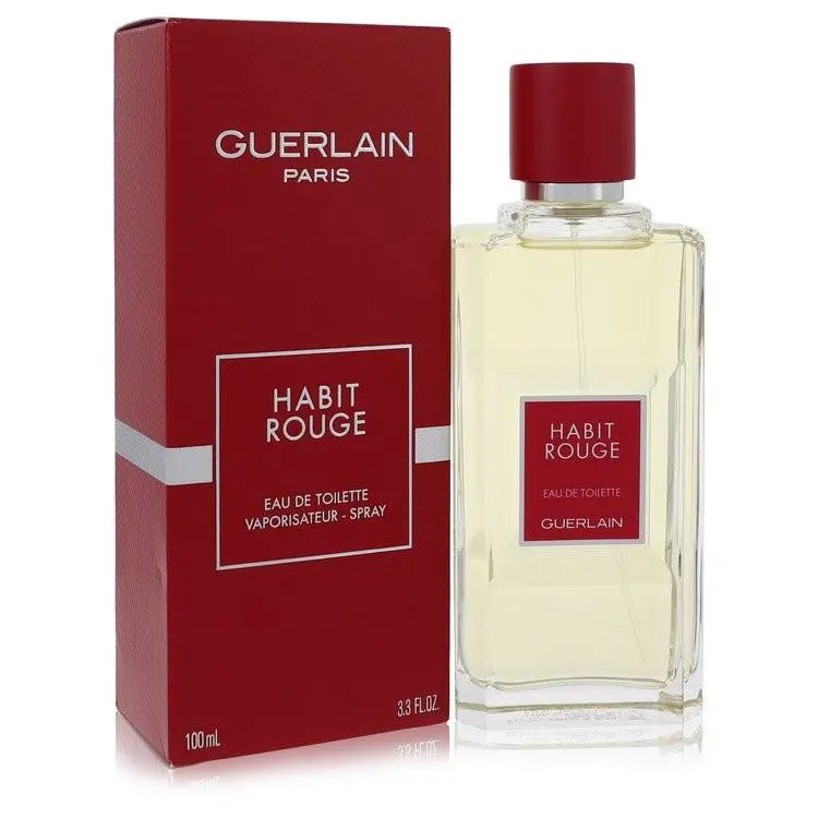 Habit Rouge Guerlain Cologne / e Edt 3.4 oz / e 100 ml