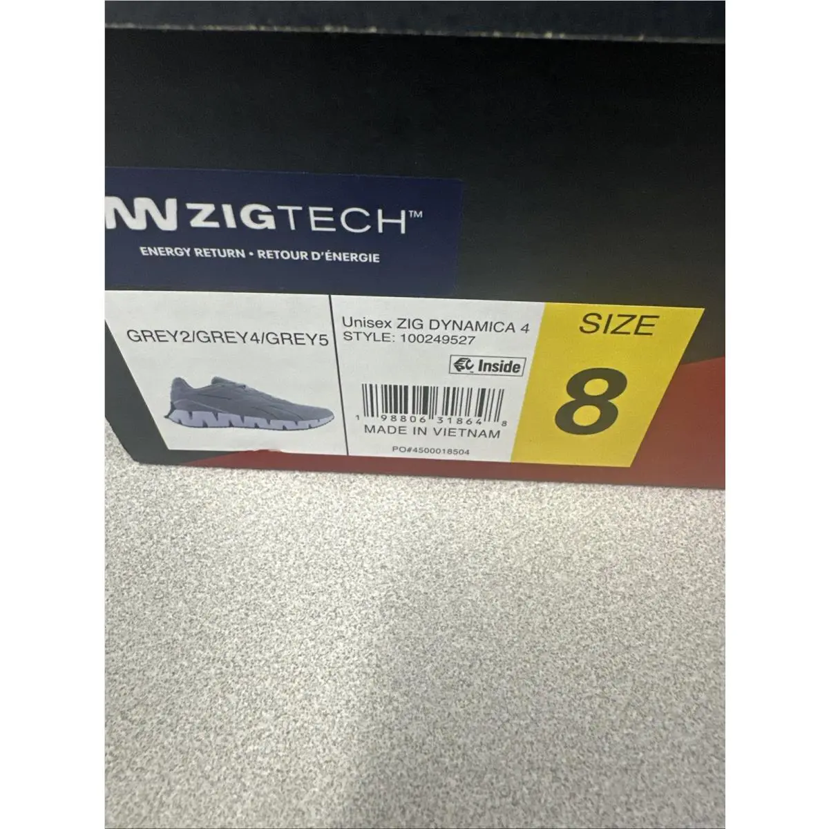 Reebok shoes - Reebok Zig Dynamica - Zig Dynamica - 100033396 - Gray (UPC: 0198806318648) 0