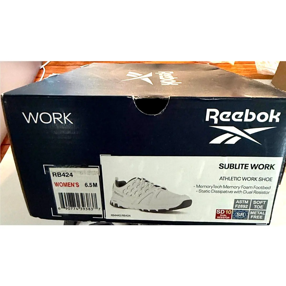 Reebok shoes - Reebok Sublite Athletic Work Shoe - RB424 - White (UPC: 690774393837) 4