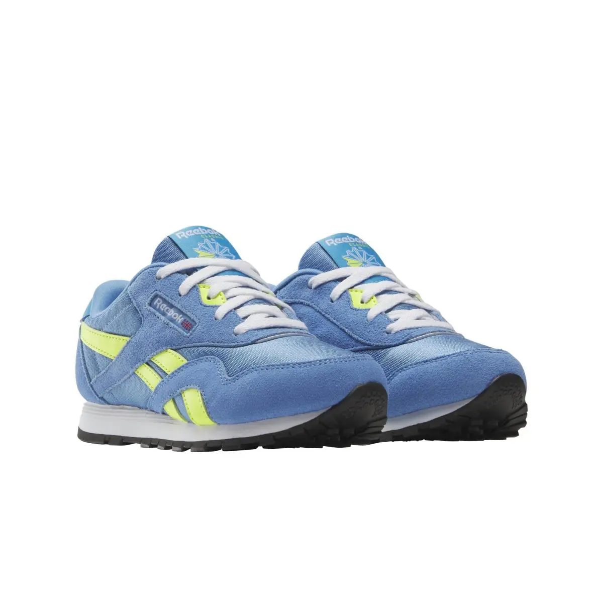 Reebok shoes - Kid`S Classics Step N` Flash 2.0 Elastic Lace - 118854 - White/Y2K Blue (UPC: 197323519859) 0