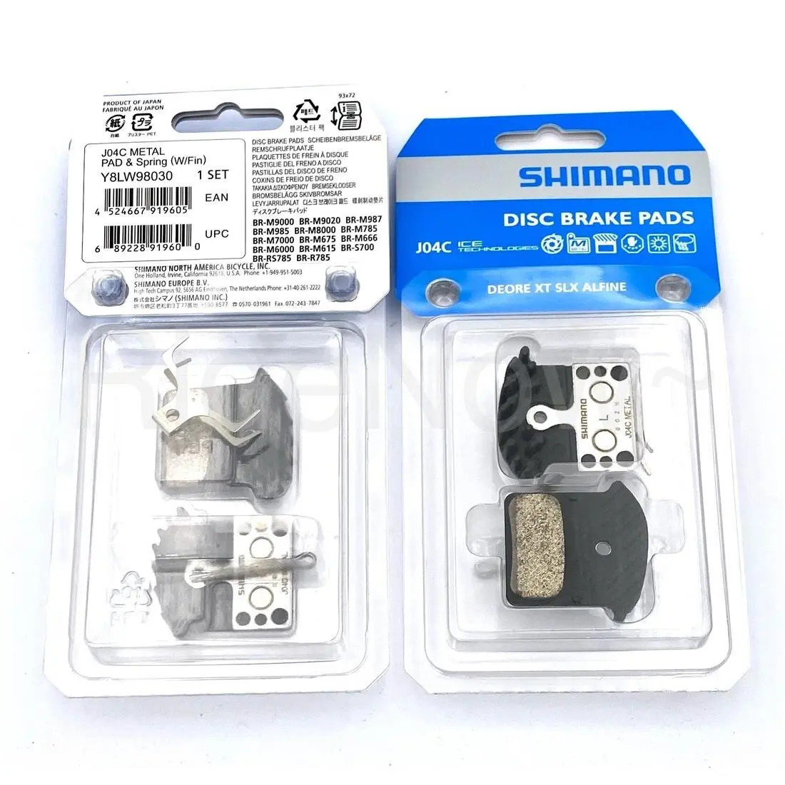 Shimano Xtr Bike Bicycle BR-M9000/M8000/M7000 Metal Brake Pad J04C+Spring W/f