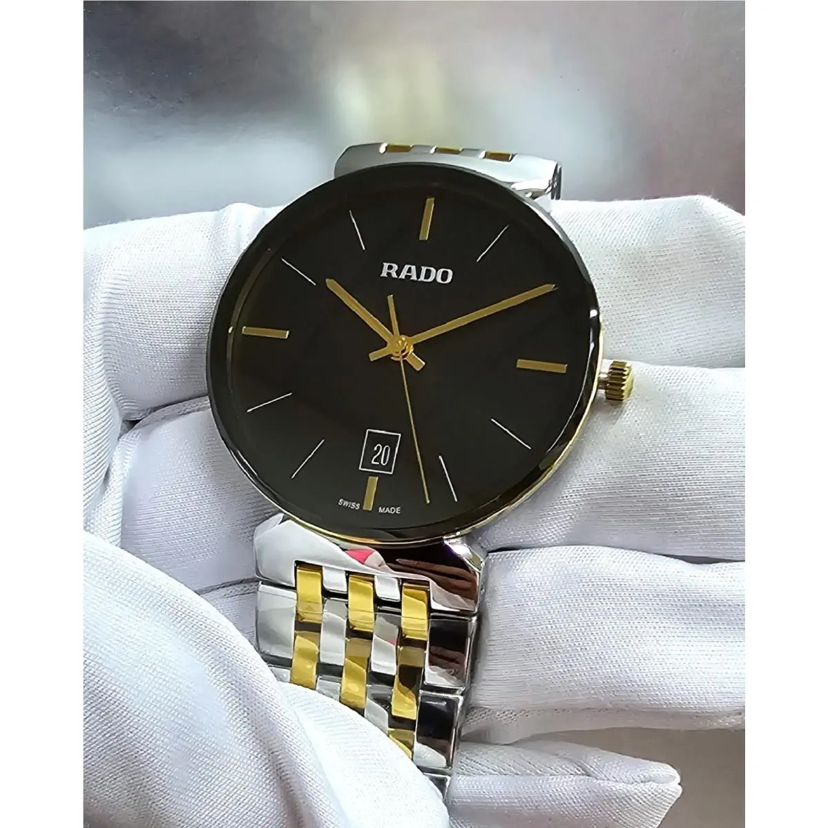 Florence Quartz 38mm Black Dial Two-toned Men`s Watch R48912153 by Rado