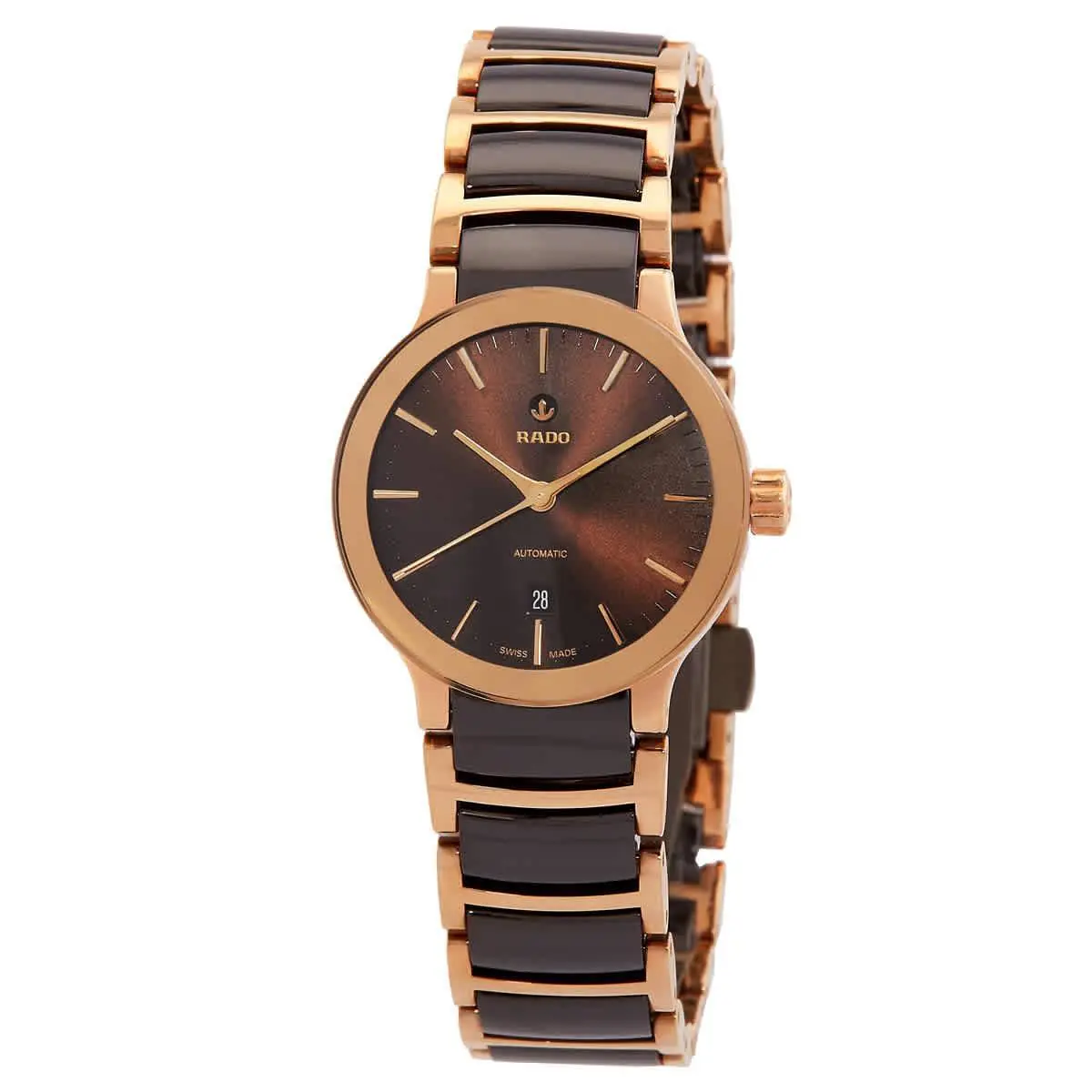 Centrix Automatic Brown Dial Ladies Watch R30183302 by Rado