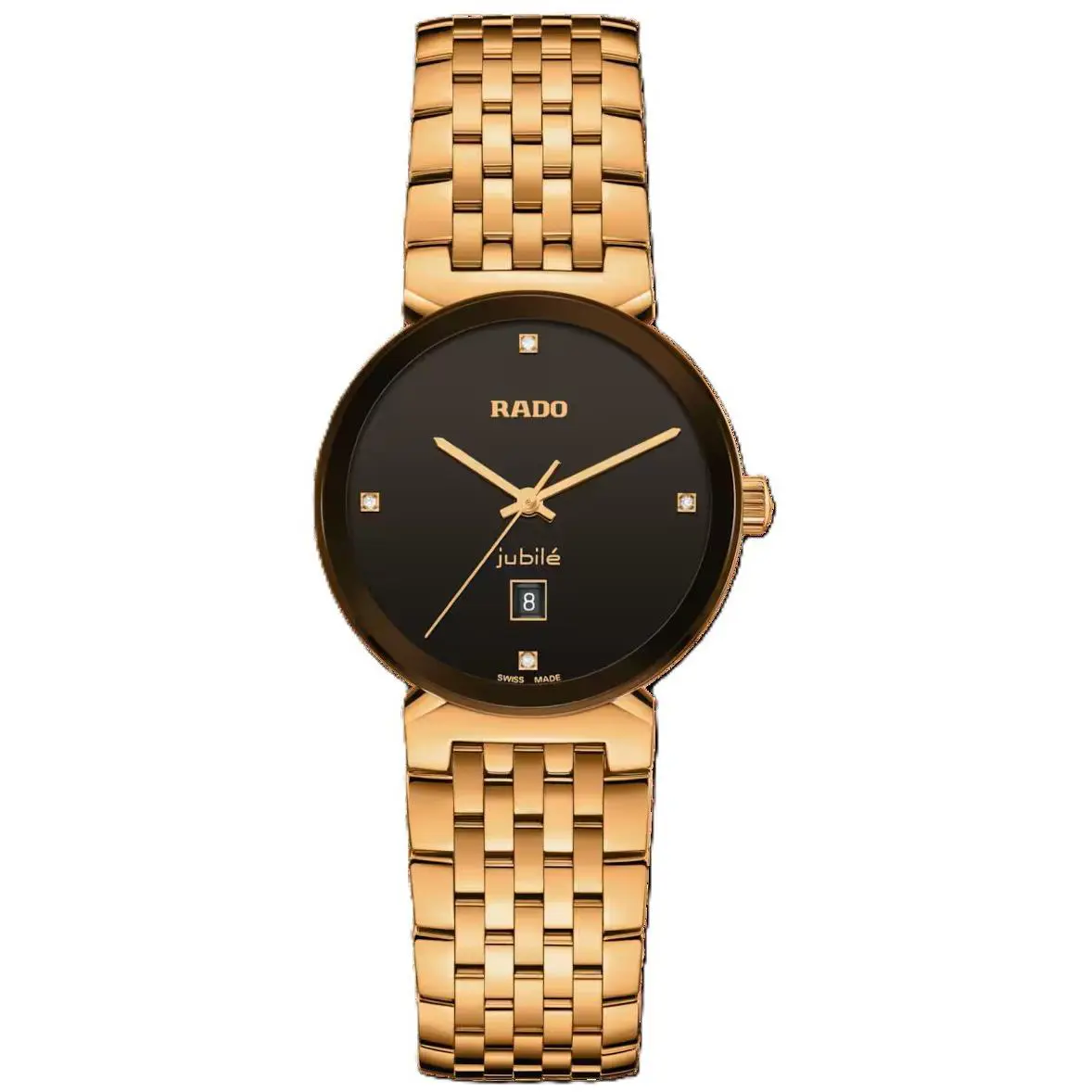 Florence Quartz 30mm Black Dial Rose Gold Women`s Watch R48917703 by Rado