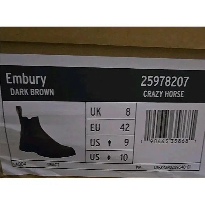 Dr. Martens shoes - Dr. Martens 2976 Embury - Martens Embury - 25978207 - Dark Brown, Manufactures: Dark Brown / Crazy Horse (UPC: 190665358681) 8