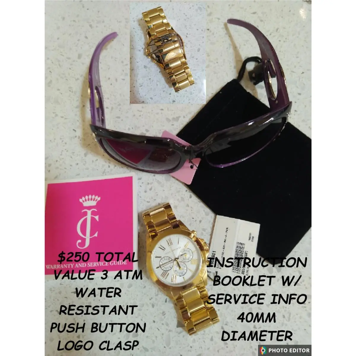 Stella 1900901 Wrist Watch For Women + Bonus Sunglasses by Juicy Couture
