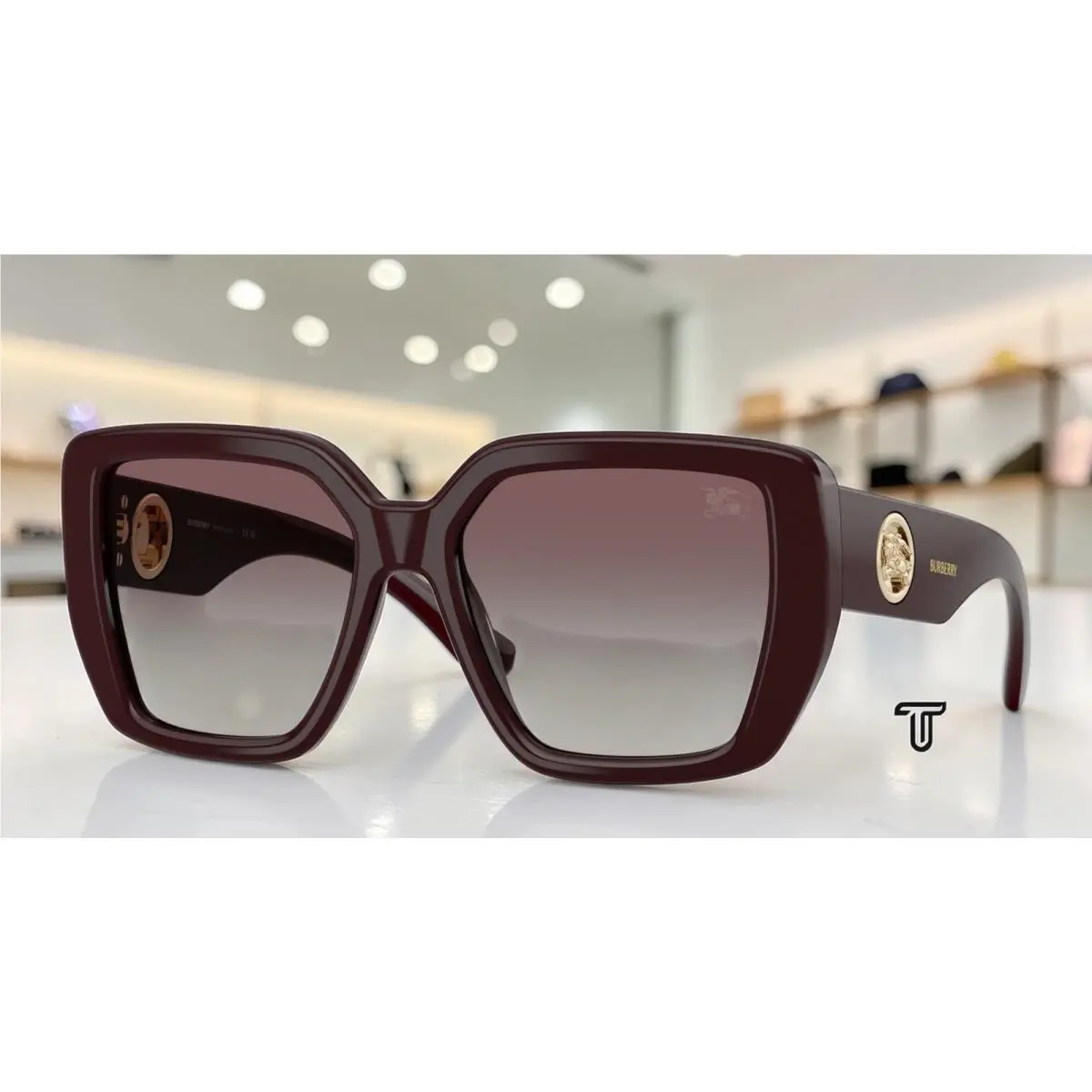 Burberry BE4471 42048G Bordeaux Grey Gradient 54 mm Women`s Sunglasses