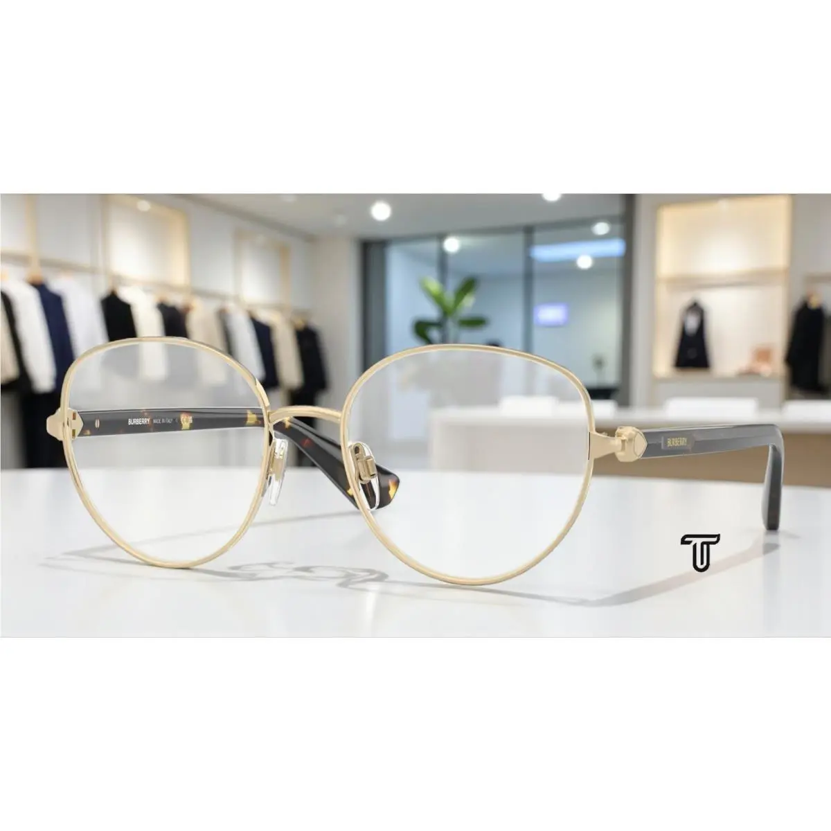 Burberry BE1394 1109 Light Gold Demo Lens 55 mm Women`s Eyeglasses