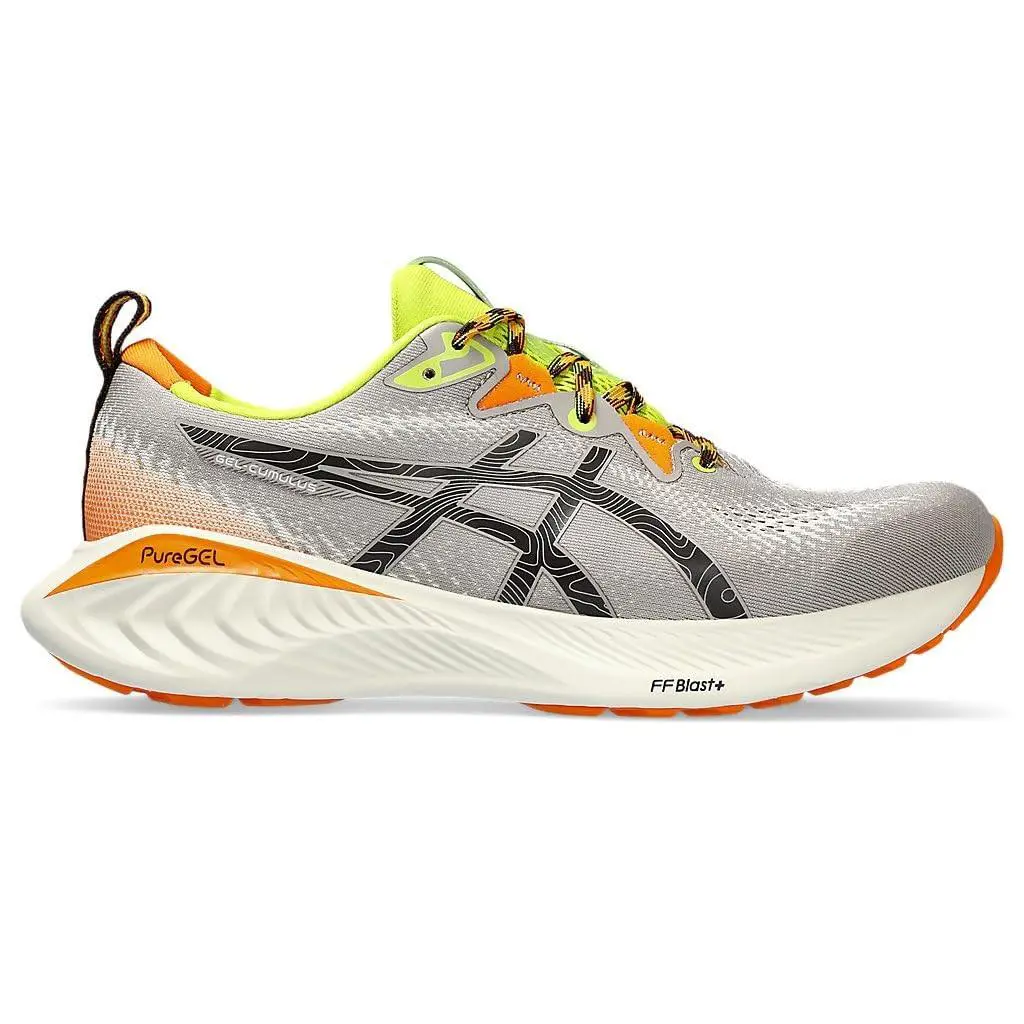 Asics Men`s Gel-cumulus 25 Trail Running Shoes 11 US Nature Bathing/neon Lime