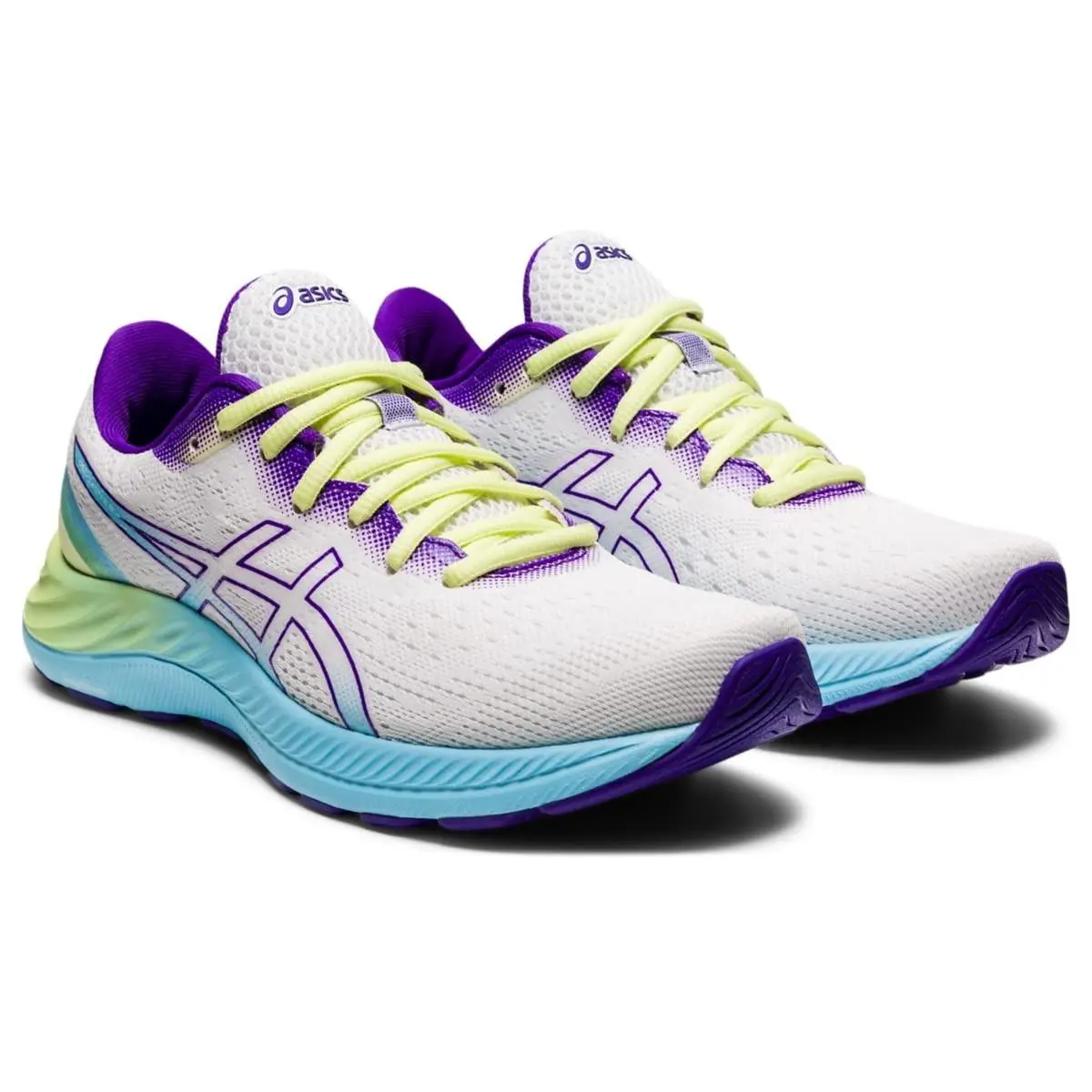 Size 7 - Asics Women`s Gel-excite 8 Running Shoe White/ocean Decay 10112B214-100