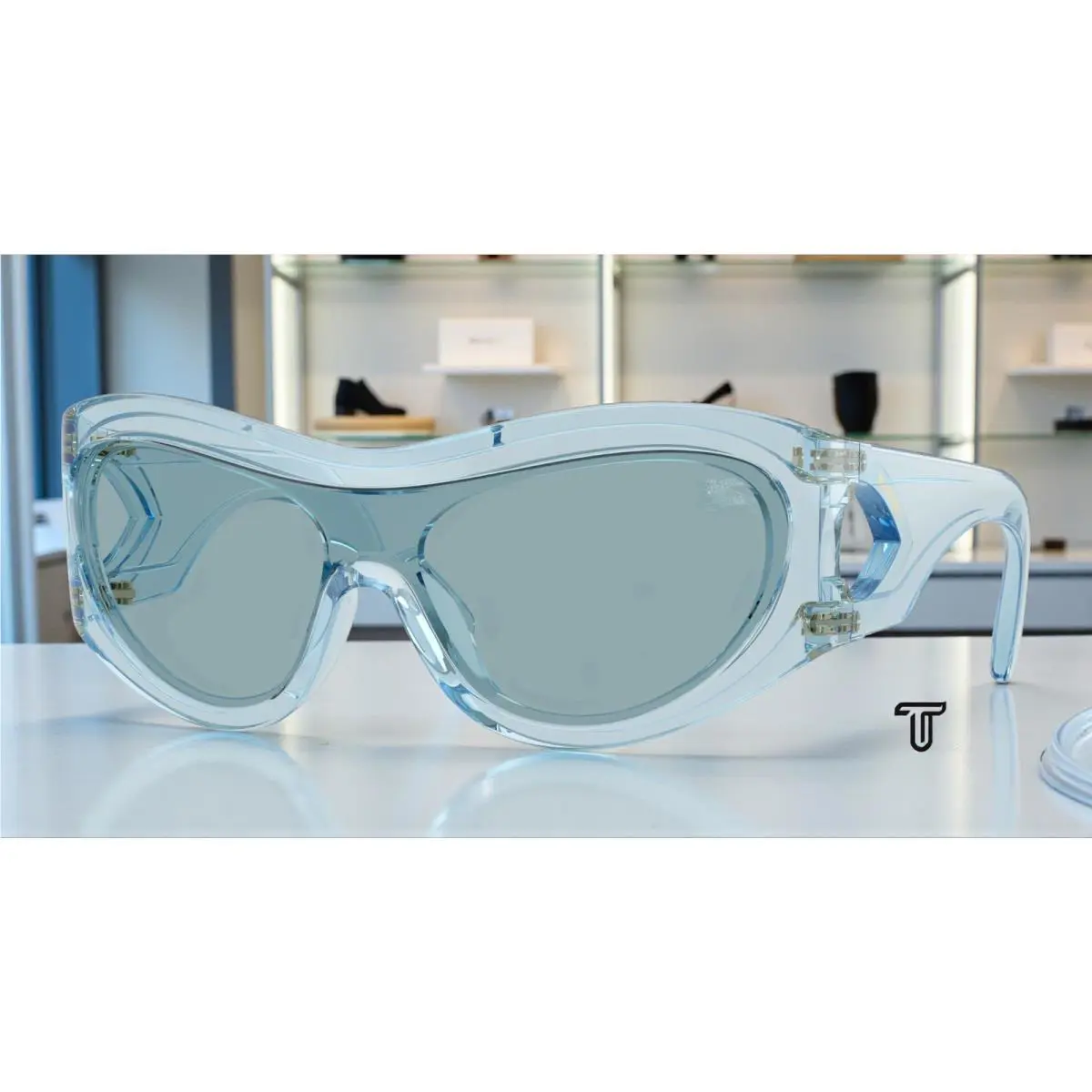 Burberry BE4465 415380 Winter Sky Blue 38 mm Unisex Sunglasses