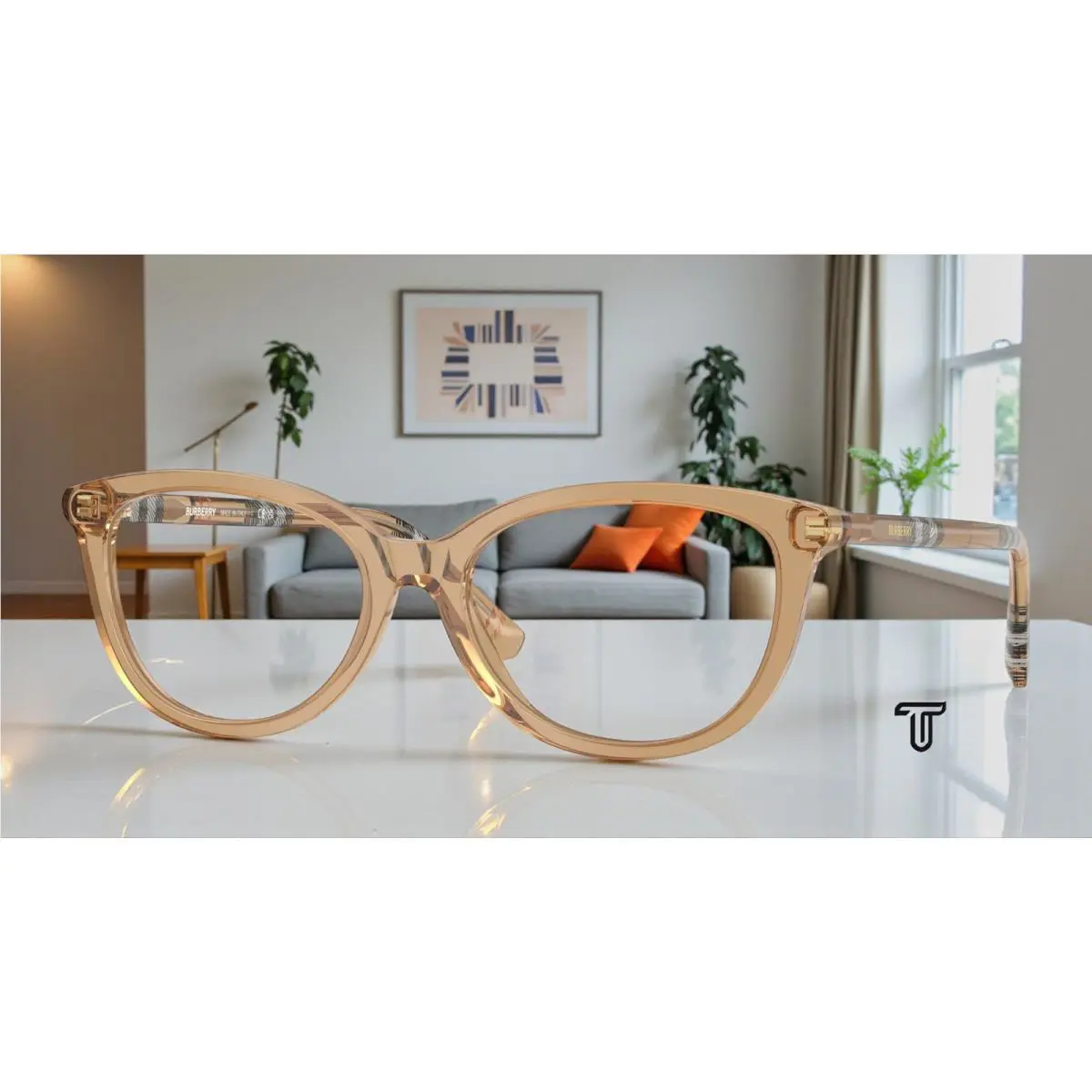 Burberry BE2431 4164 Beige Demo Lens 54 mm Women`s Eyeglasses