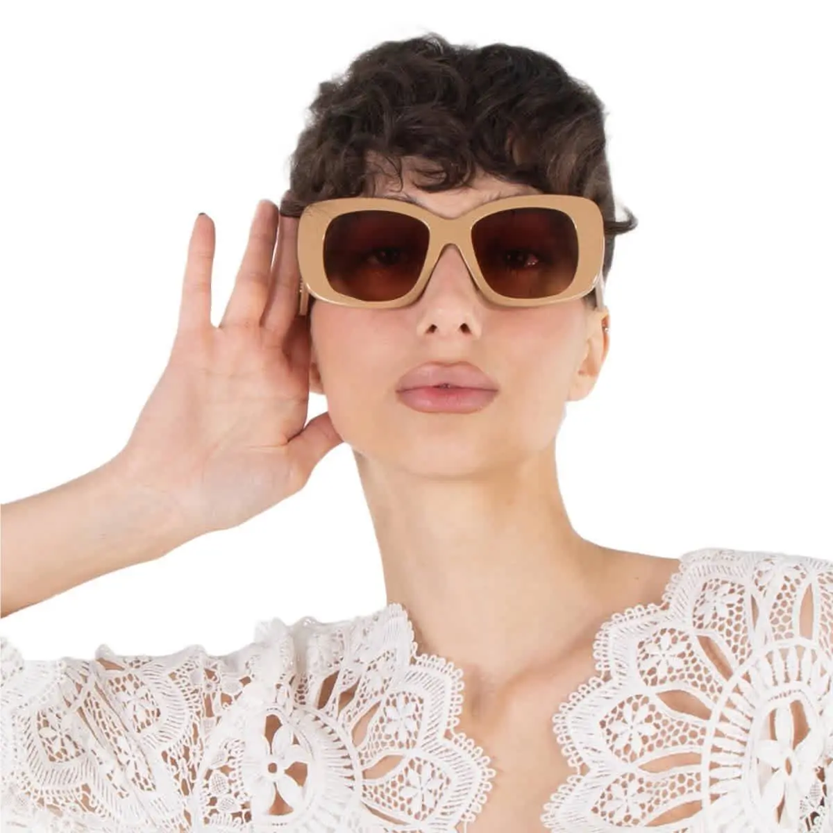 Burberry Brown Pink Gradient Square Ladies Sunglasses BE4410 399013 52