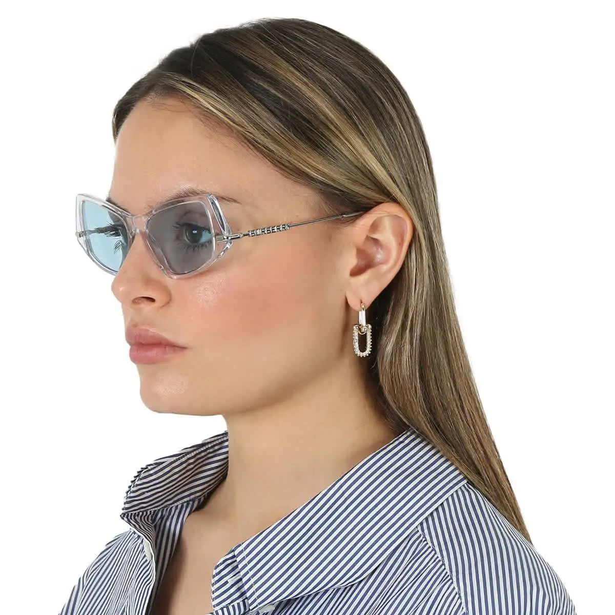 Burberry Light Azure Irregular Ladies Sunglasses BE4408 302480 52 BE4408 302480