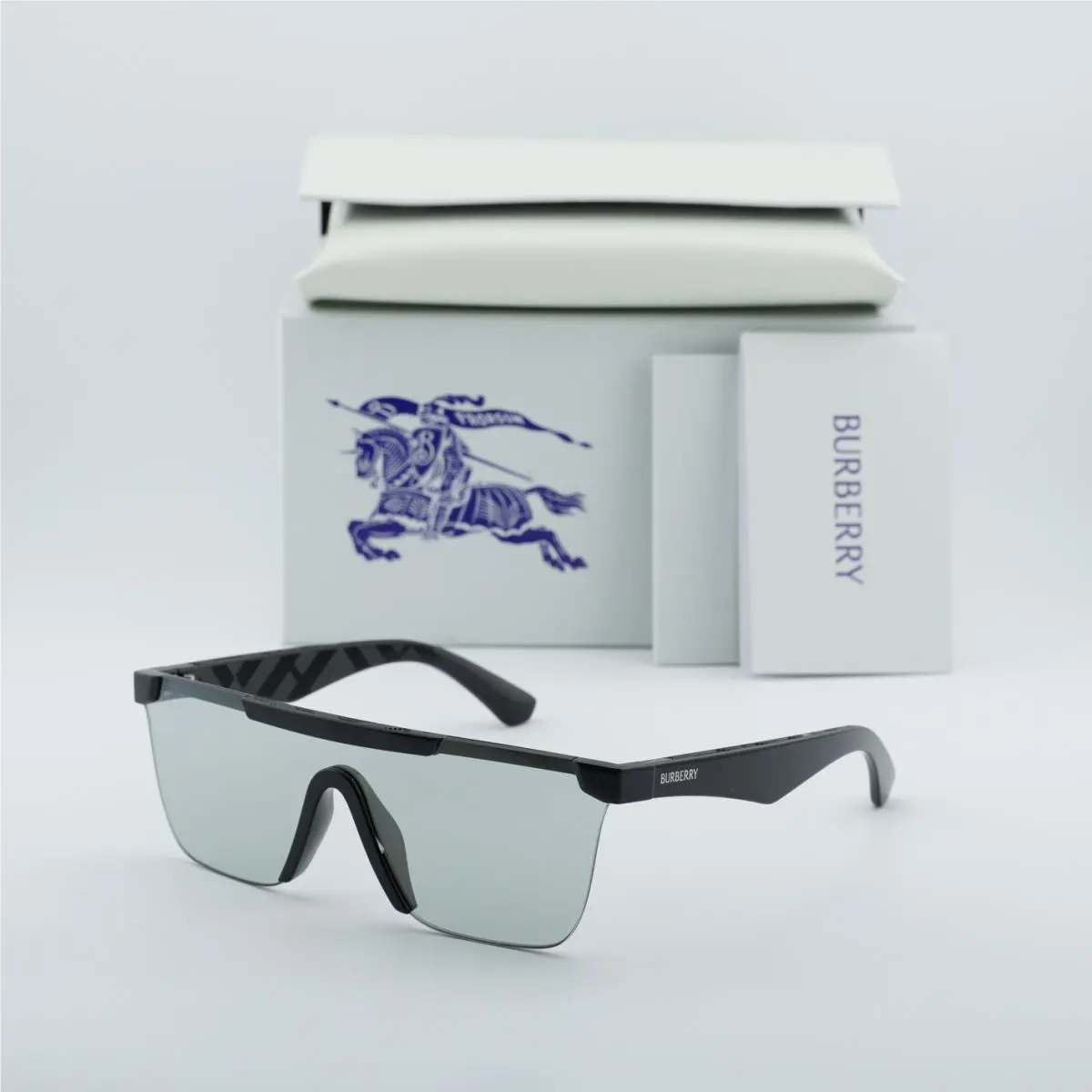 Burberry BE4480D 300169 Black/light Gray Tampo Silver 0-0-145 Sunglasses