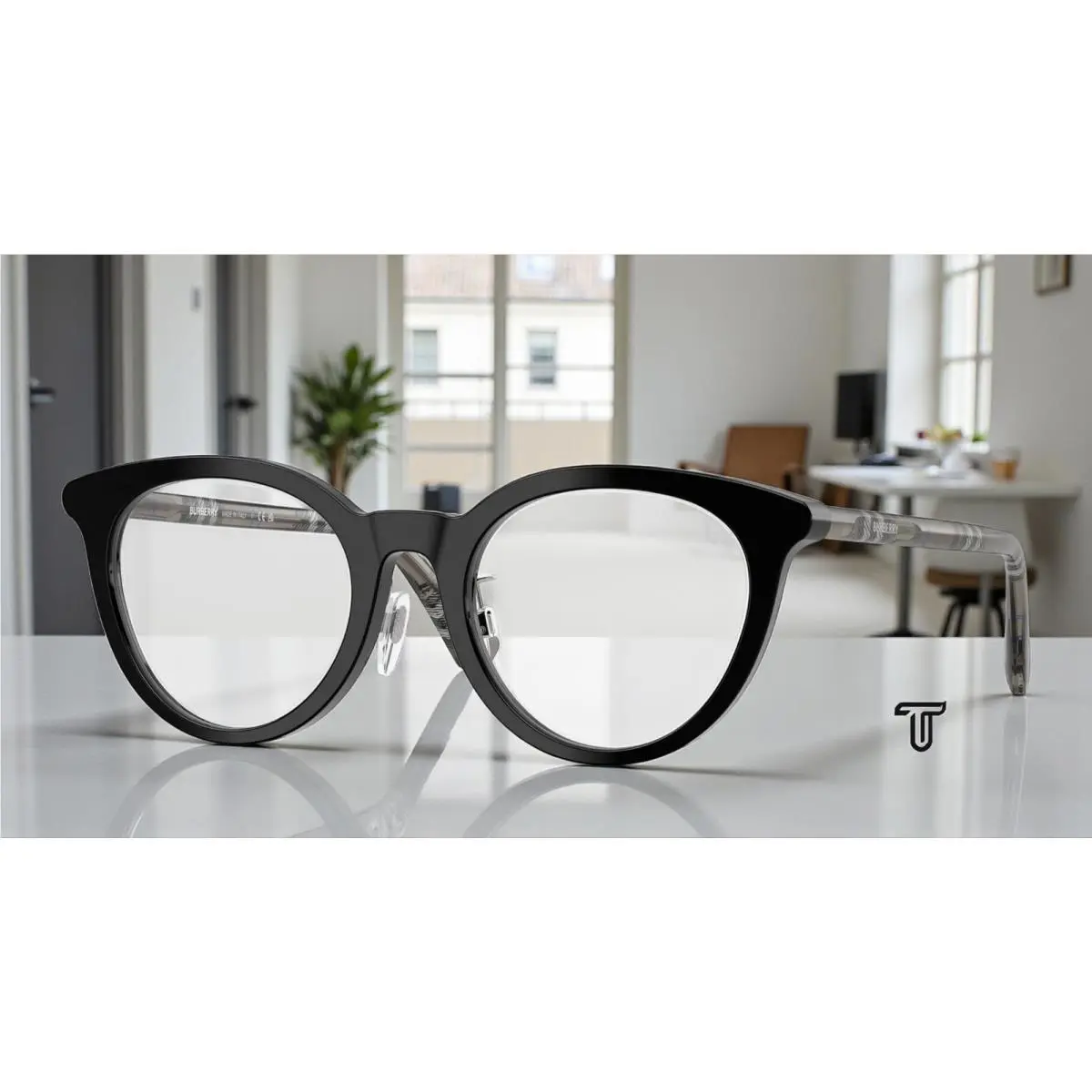 Burberry BE2429F 4165 Black Demo Lens 50 mm Women`s Eyeglasses