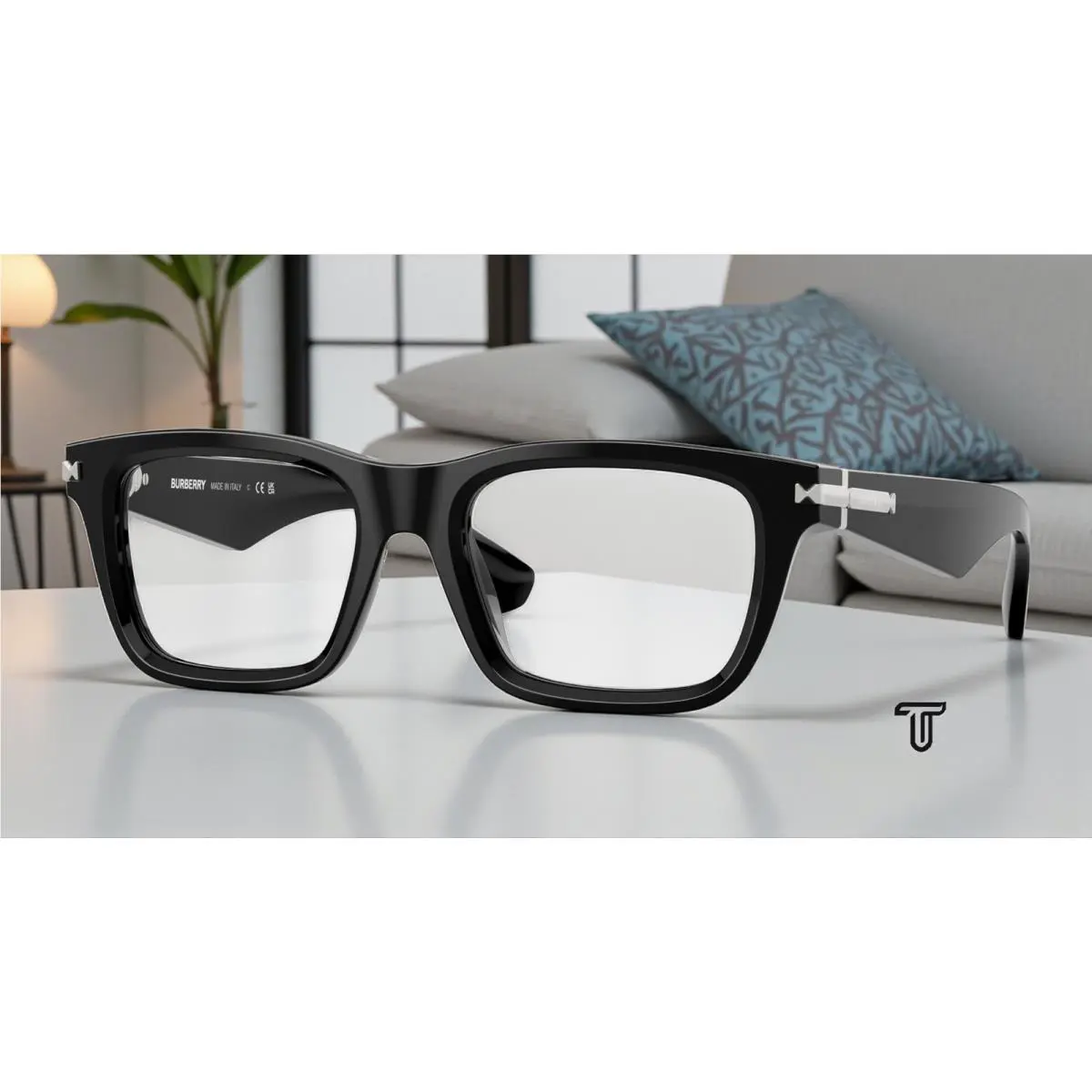 Burberry BE2419F 3001 Black Demo Lens 53 mm Men`s Eyeglasses