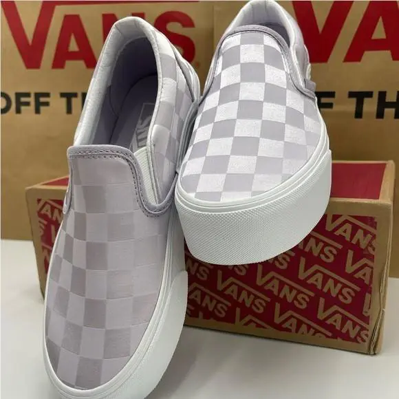 Vans shoes - VANS Classics - Classics - VN000CN1LLC - Satin Cherkerboard Lilac 0