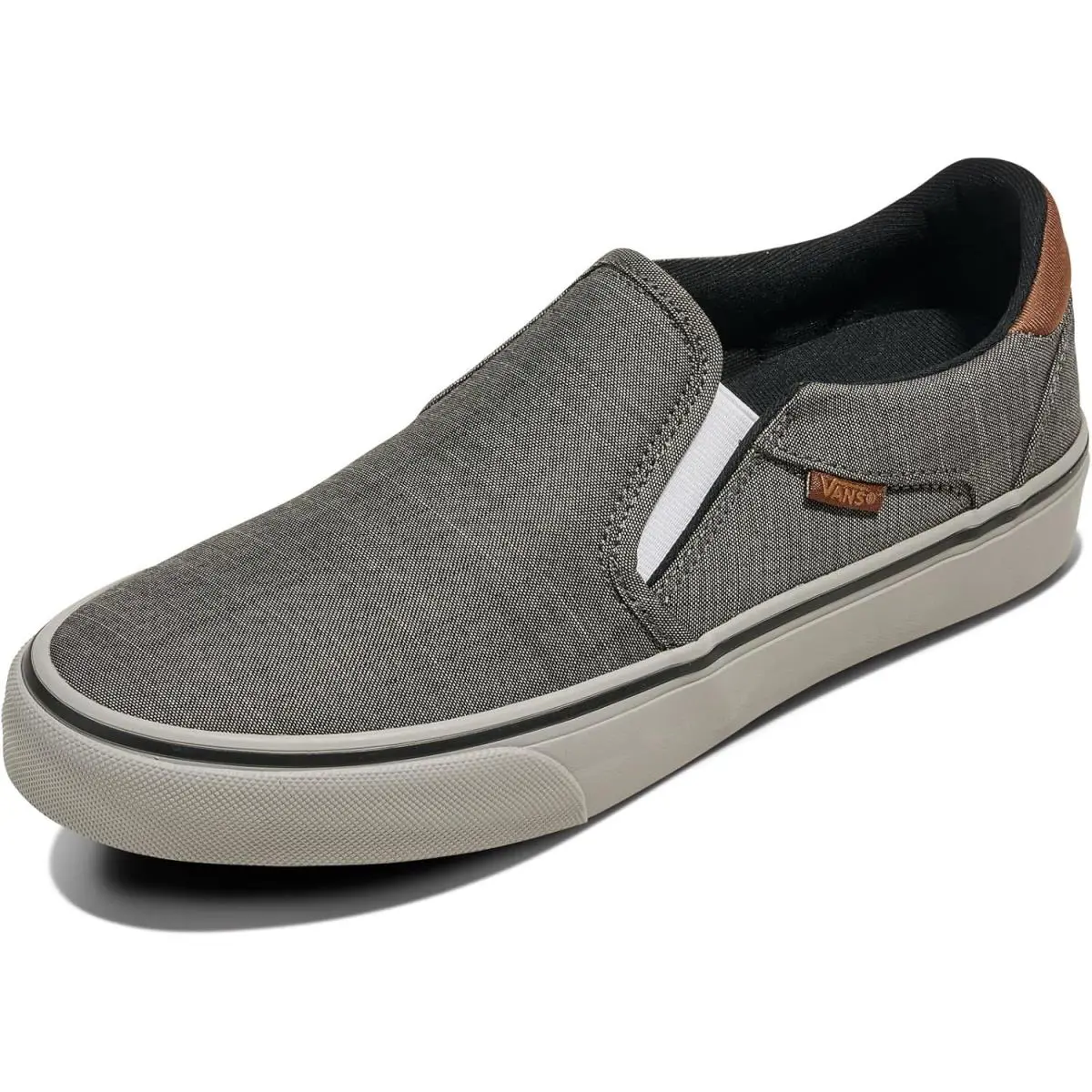Vans Men`s Asher Deluxe Shoe - Deluxe Textile Gray/Brown