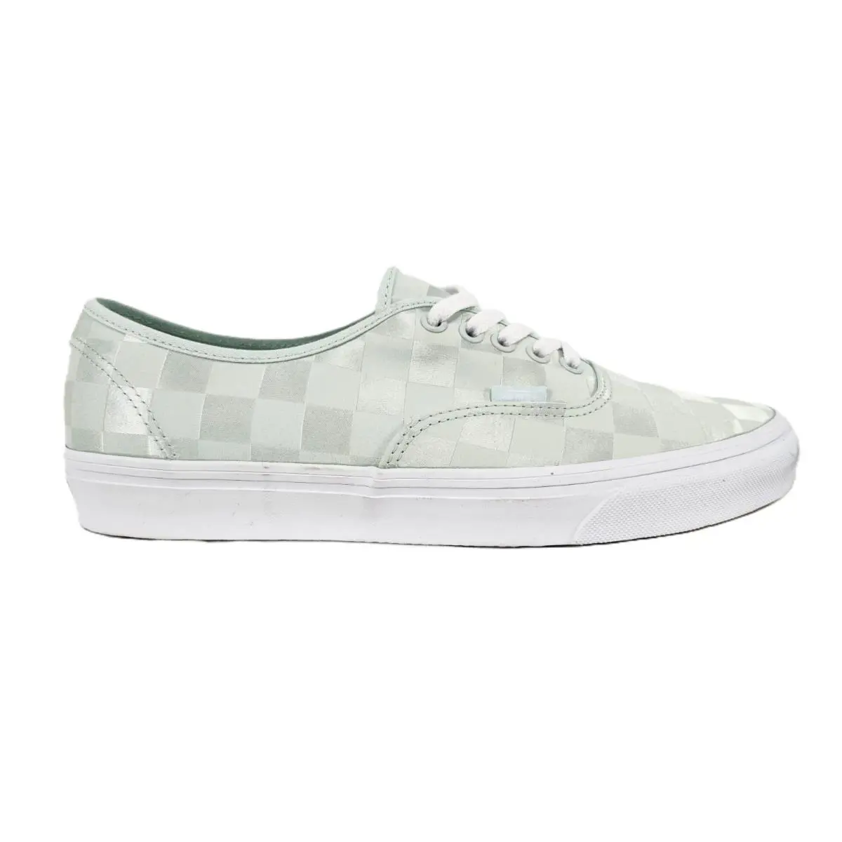 Vans shoes - Vans Authentic Sneaker Spa Blue Checkerboard Satin Sneaker - VN000D6G887 - Green - Pastel/Seafoam/Mint 8