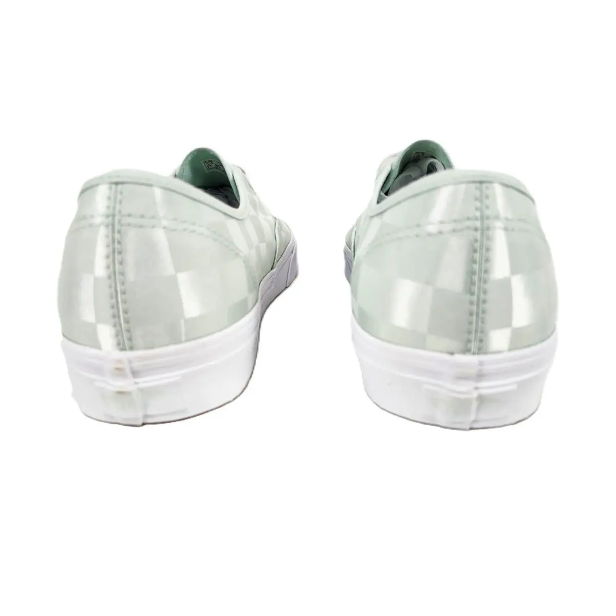 Vans shoes - Vans Authentic Sneaker Spa Blue Checkerboard Satin Sneaker - VN000D6G887 - Green - Pastel/Seafoam/Mint 10
