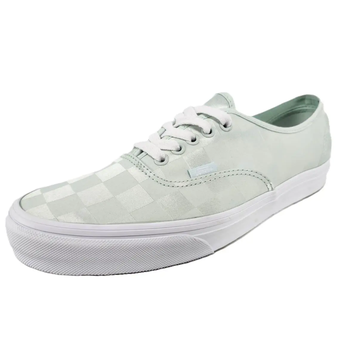 Vans shoes - Vans Authentic Sneaker Spa Blue Checkerboard Satin Sneaker - VN000D6G887 - Green - Pastel/Seafoam/Mint 0