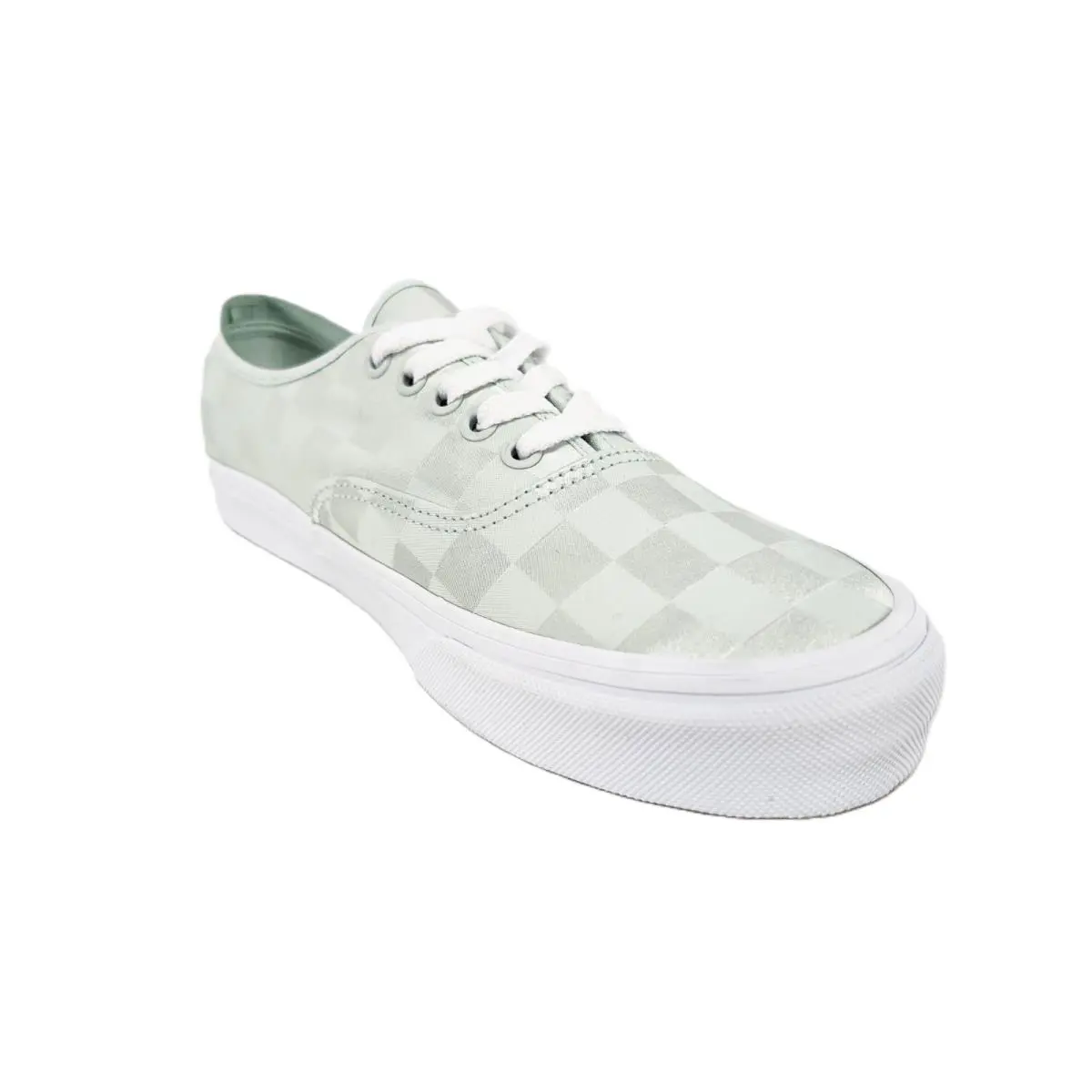 Vans shoes - Vans Authentic Sneaker Spa Blue Checkerboard Satin Sneaker - VN000D6G887 - Green - Pastel/Seafoam/Mint 1