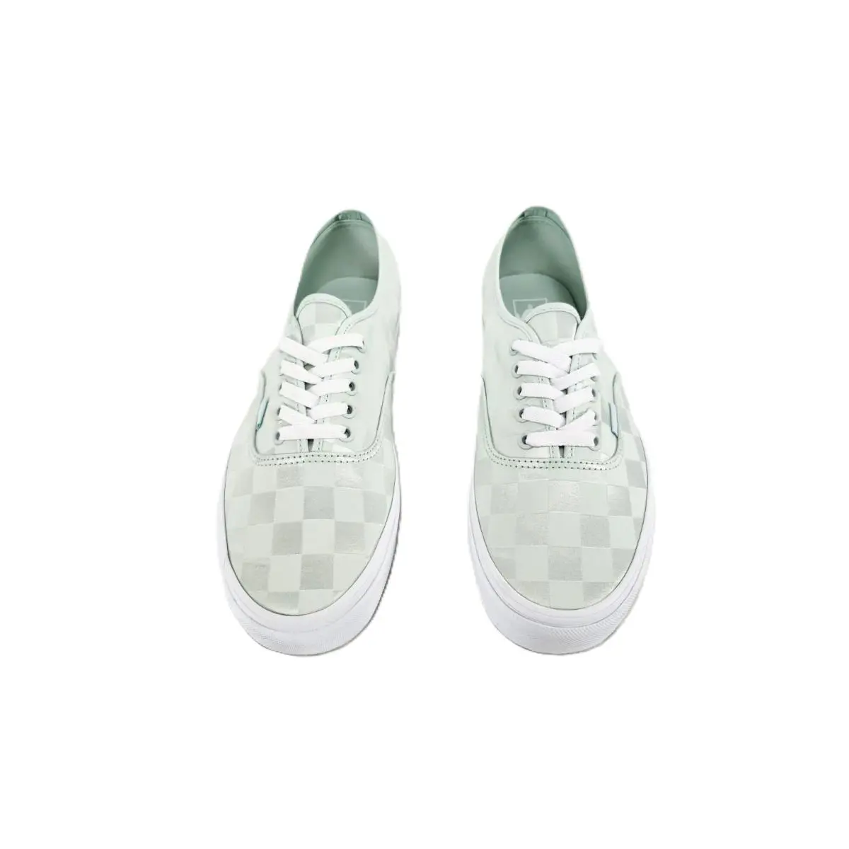 Vans shoes - Vans Authentic Sneaker Spa Blue Checkerboard Satin Sneaker - VN000D6G887 - Green - Pastel/Seafoam/Mint 5