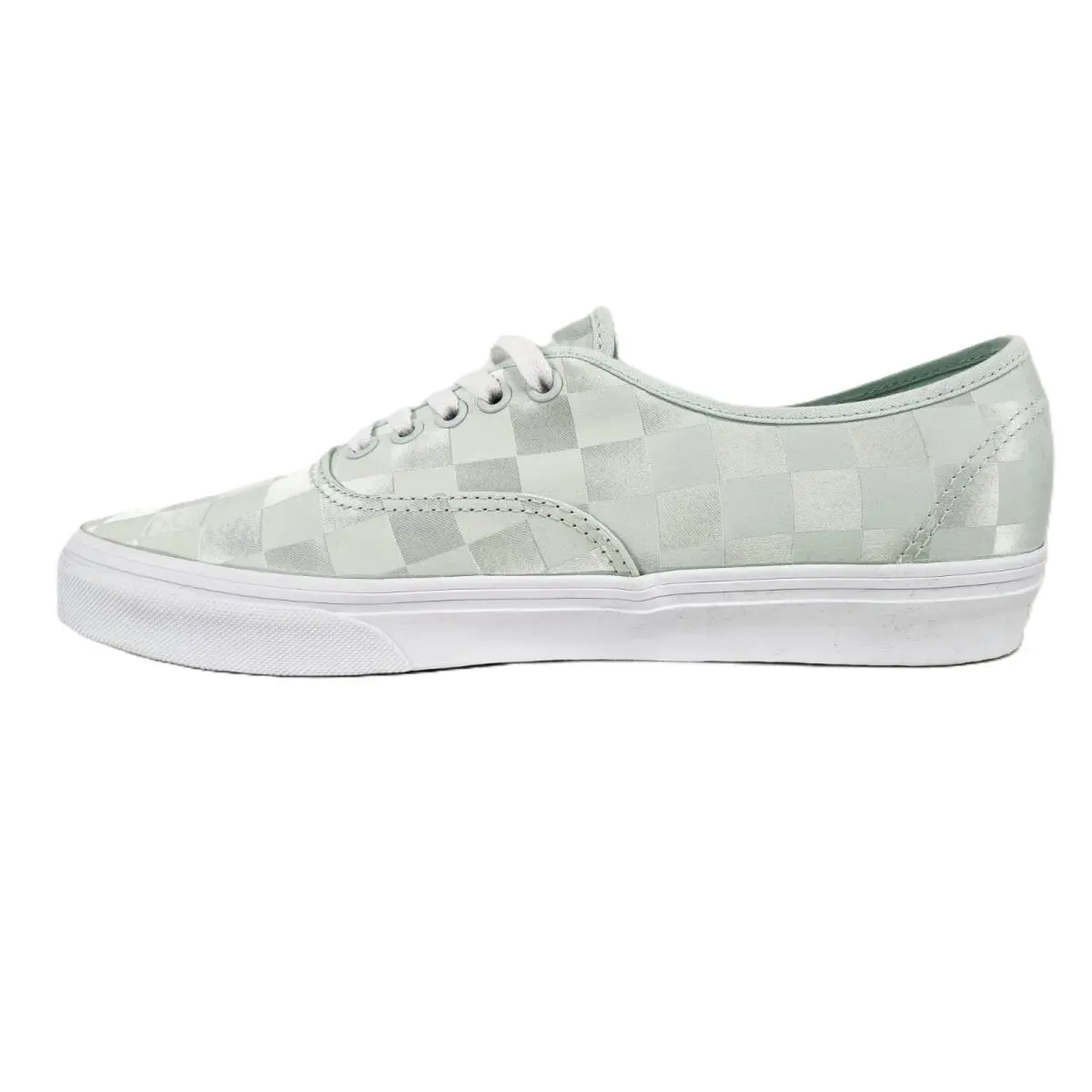 Vans shoes - Vans Authentic Sneaker Spa Blue Checkerboard Satin Sneaker - VN000D6G887 - Green - Pastel/Seafoam/Mint 6