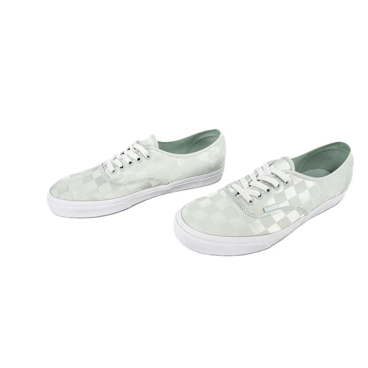 Vans shoes - Vans Authentic Sneaker Spa Blue Checkerboard Satin Sneaker - VN000D6G887 - Green - Pastel/Seafoam/Mint 20