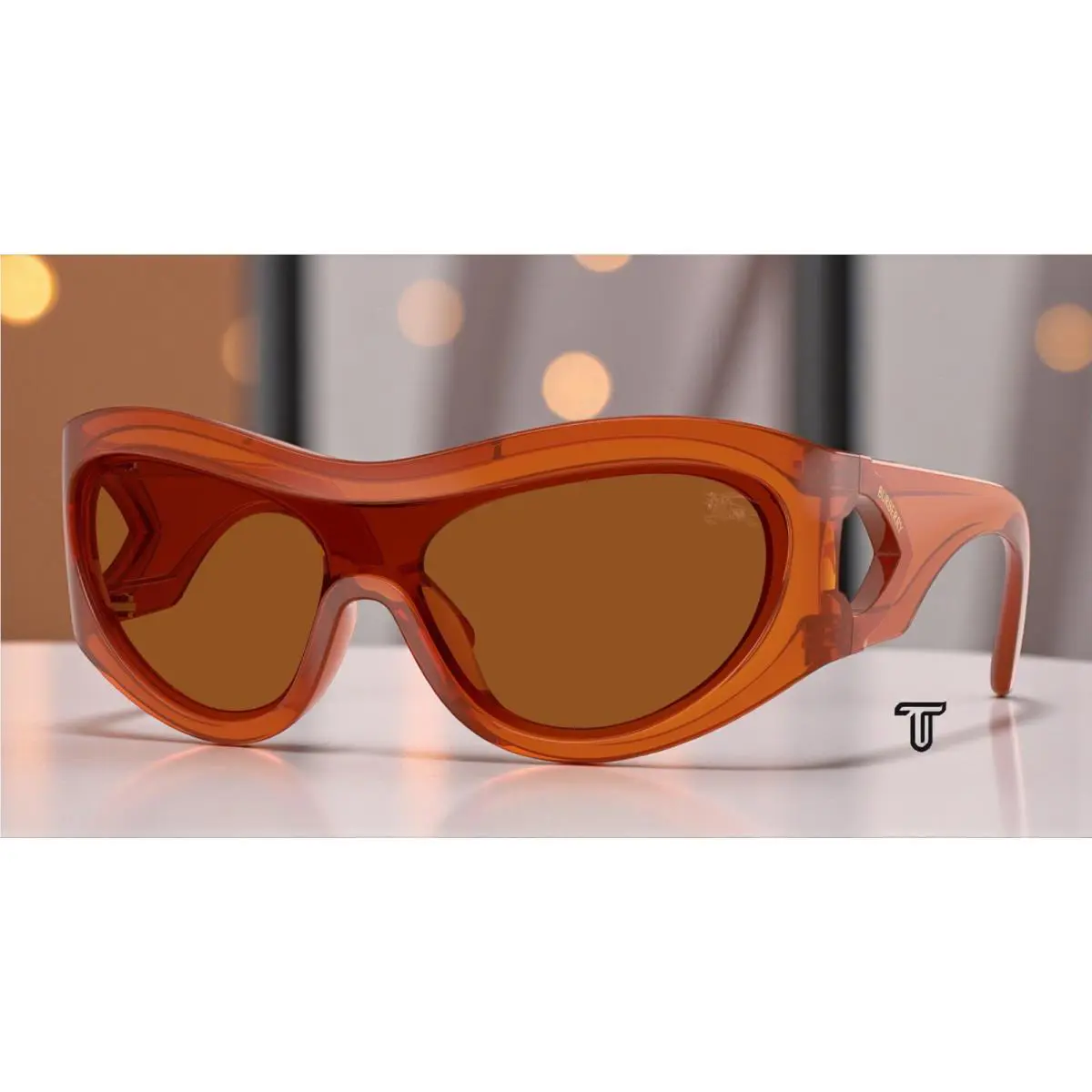 Burberry BE4465 415273 Rust Dark Brown 38 mm Unisex Sunglasses