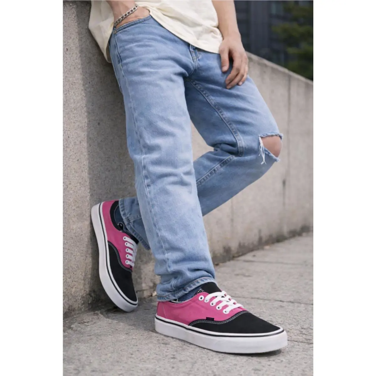 Vans shoes - Vans Authentic Pop Raspberry Rose - VN000BW5YLZ - Pink Black 14