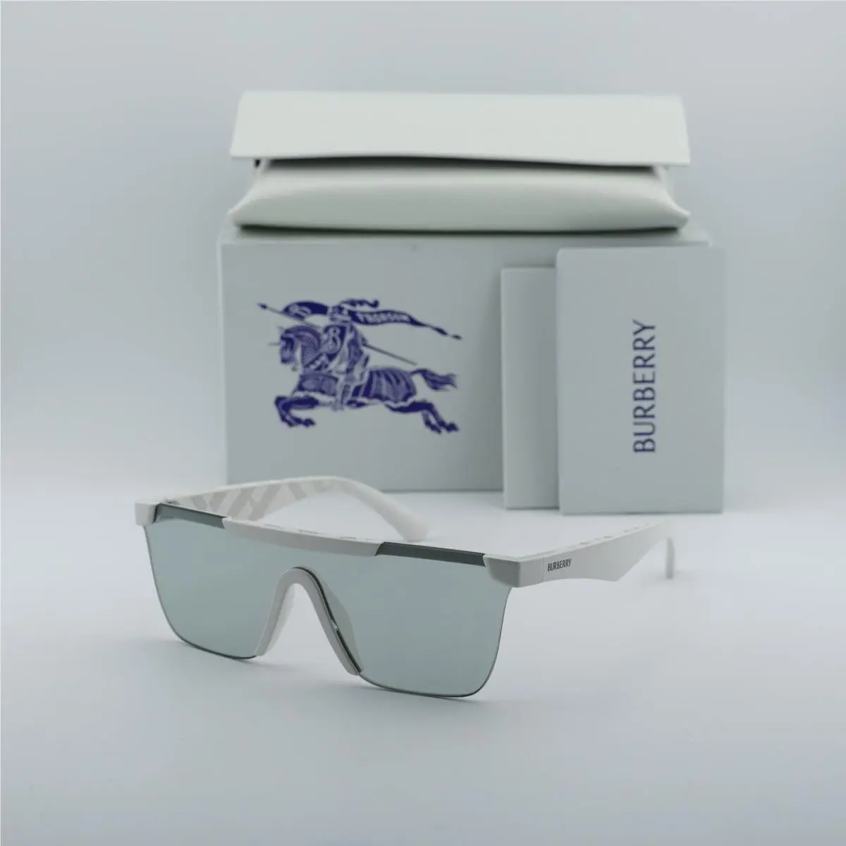 Burberry BE4480D 417269 White/light Gray Tampo Silver Mirrored 0-0-145