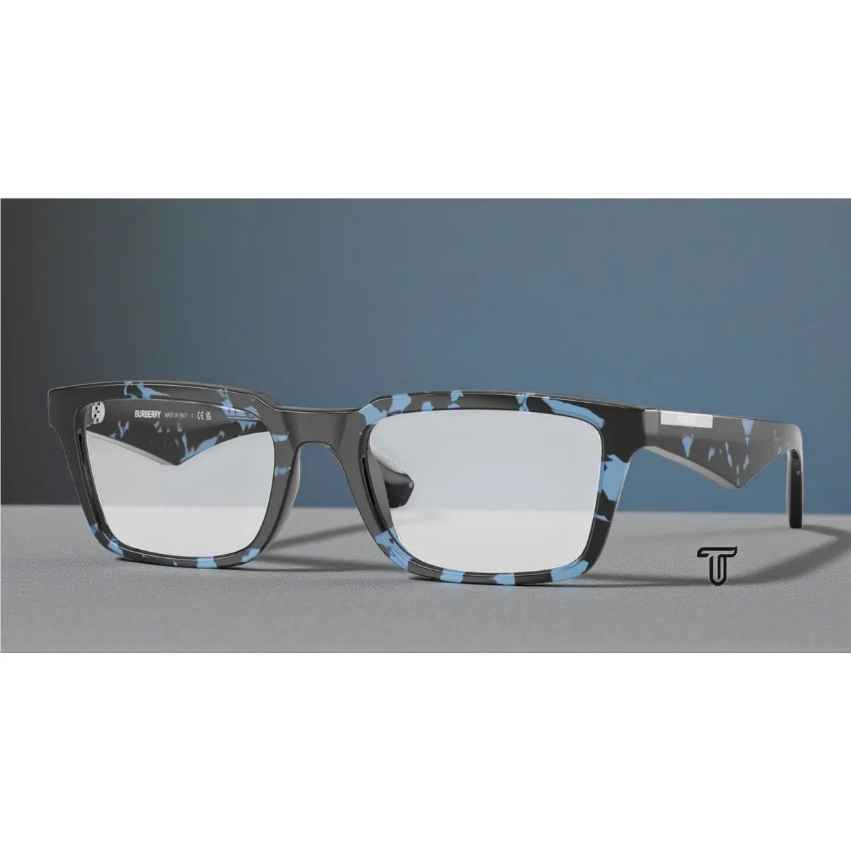 Burberry BE2428U 4111 Blue Havana Demo Lens 52 mm Men`s Eyeglasses