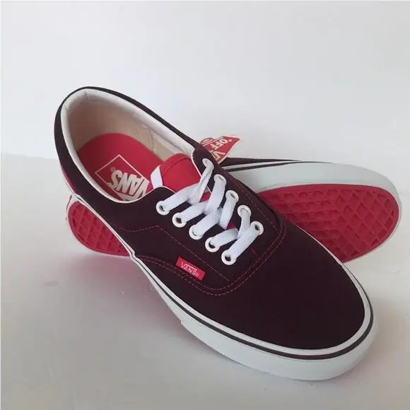 Era Heel Pop Fig Purple Canvas Sneaker Woman Shoes 9.5 by Vans