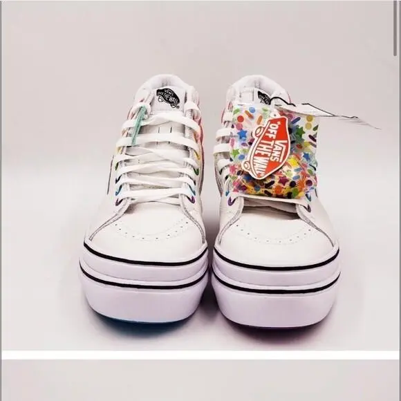 Vans shoes - VANS Sk8-Hi - RAINBOW FLOUR SHOP - White 3