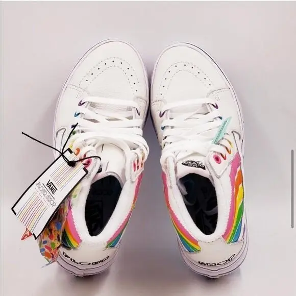 Vans shoes - VANS Sk8-Hi - RAINBOW FLOUR SHOP - White 2