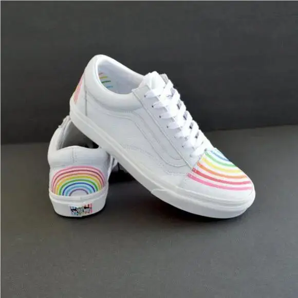 Vans shoes - OLD SKOOL - OLD SKOOL - RAINBOW FLOUR SHOP - White 6