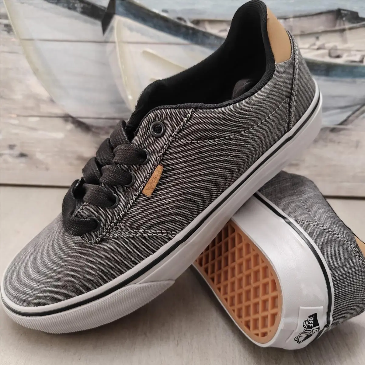 Vans Atwood Deluxe Skate Shoes Sneakers Men`s Size 8.5 Textile Gray VN0A3WKWSG7