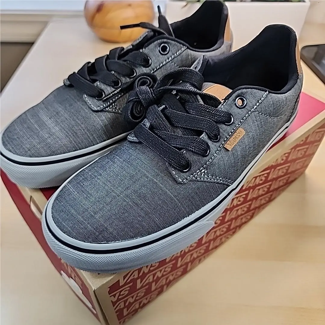 Vans Atwood Deluxe Skate Shoes Sneakers Textile Grey Men`s Size 8.5 VN0A3WKWSG7