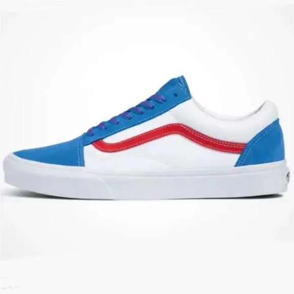 Vans Old Skool Sport Pop Vallarta/ Red Blue White Sneaker Shoes Men Size 7