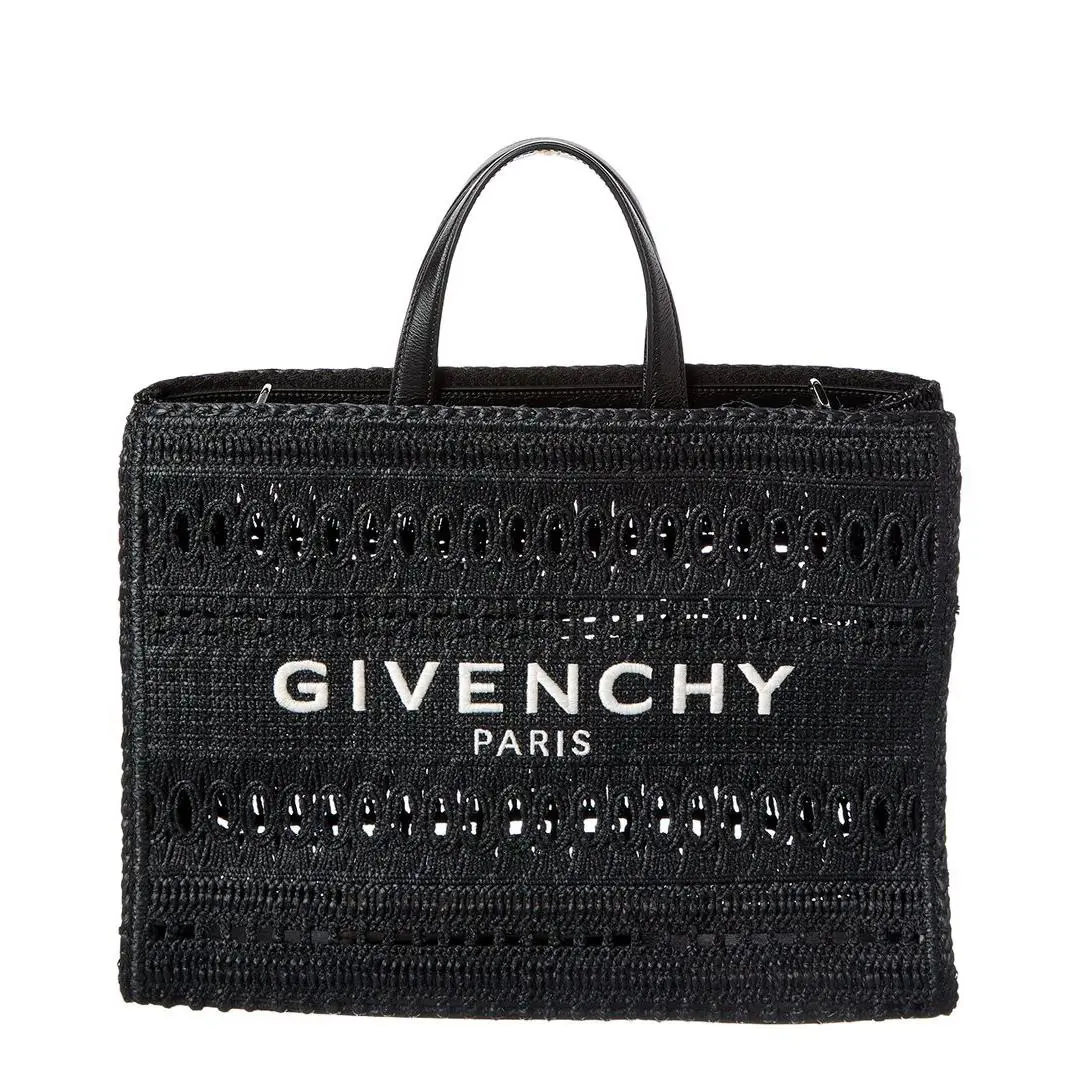Givenchy G Medium Straw Tote Women`s Black
