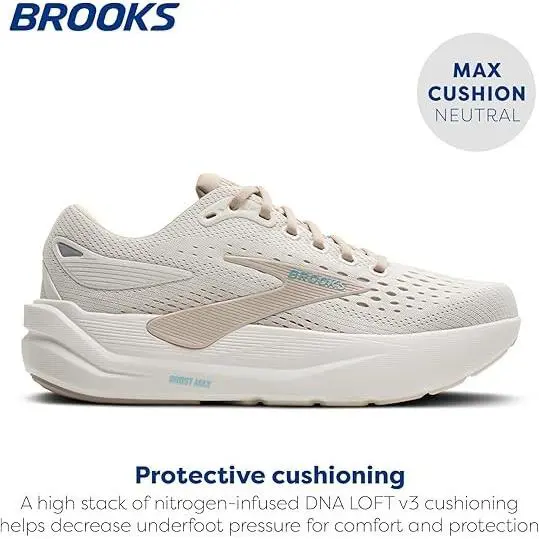 Brooks shoes - Brooks Ghost - Ghost - Coconut/Chateau Grey/Blue 2